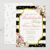 Bachelorette Party | Stripes en Confetti Kaart (Voorkant / Achterkant)