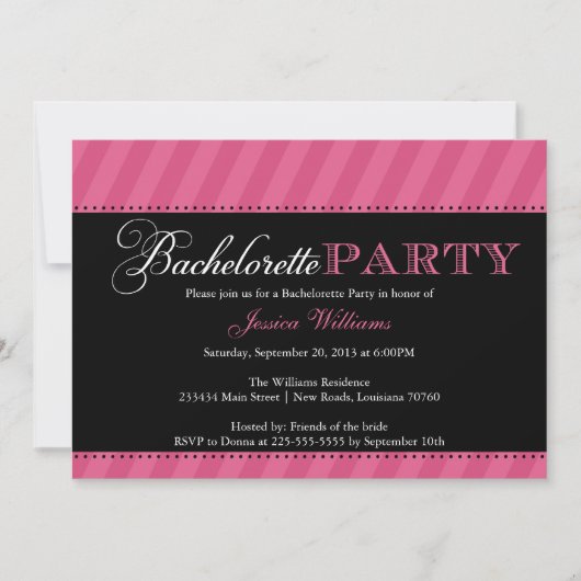 Bachelorette Party | Stripes Kaart (Voorkant)