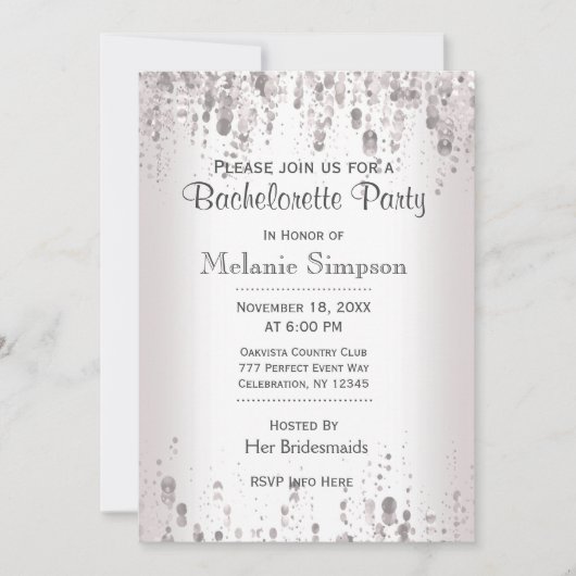 Bachelorette Party | Subtle Silver Kaart (Voorkant)
