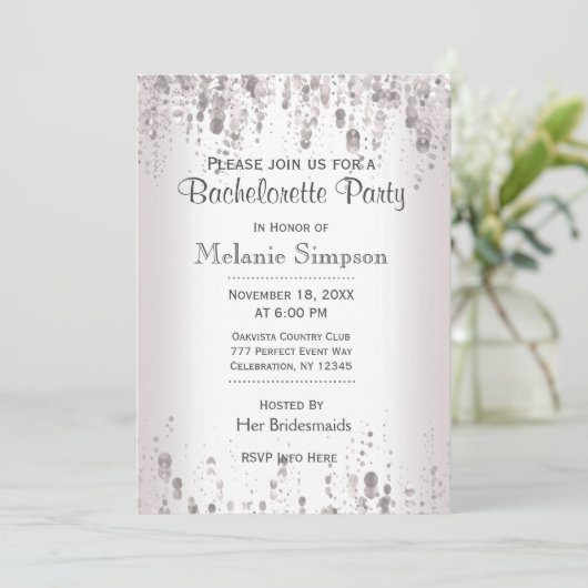 Bachelorette Party | Subtle Silver Kaart (Staand voorkant)