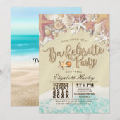 Bachelorette Party Summer Beach Starfish Seashell Kaart (Voorkant / Achterkant)