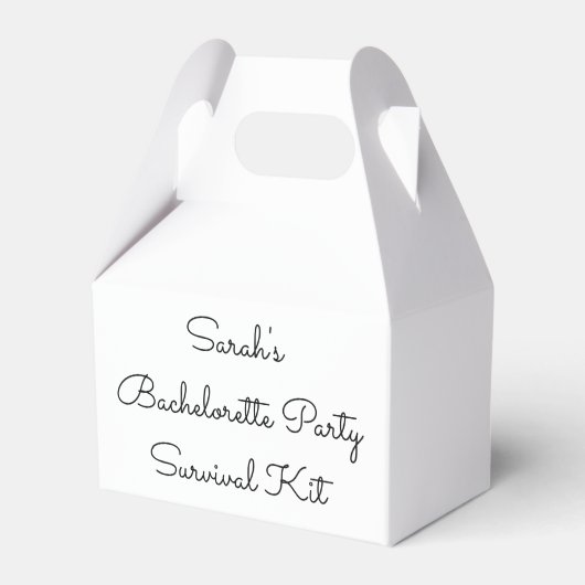 Bachelorette Party Survival Kit Boxes Hen Weekend Bedankdoosjes (Voorkant Zijde)