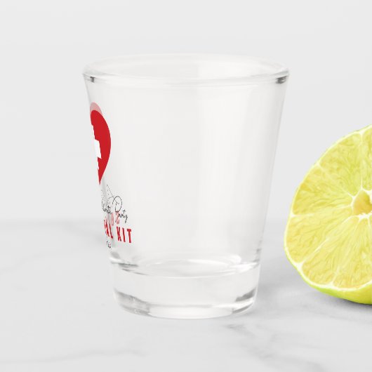 Bachelorette Party Survival Kit gepersonaliseerd Shot Glas (Rechts)