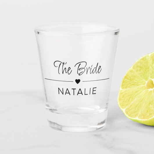 Bachelorette Party Team Bruid Gepersonaliseerde Br Shot Glas (Voorkant)