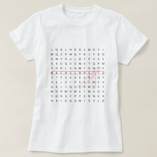 Bachelorette Party Time Fun Word Find Wedding T-Sh T-shirt