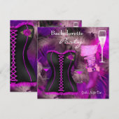 Bachelorette Party toont Hi Heels Boots Corset Kaart (Voorkant / Achterkant)