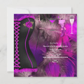 Bachelorette Party toont Hi Heels Boots Corset Kaart (Achterkant)