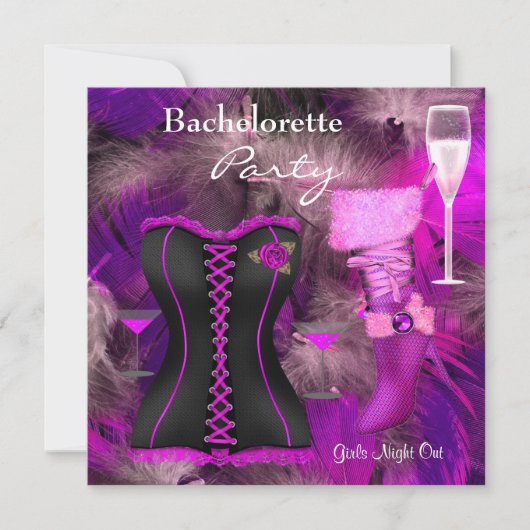 Bachelorette Party toont Hi Heels Boots Corset Kaart (Voorkant)