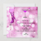 Bachelorette Party toont Hi Heels Boots Pink 2 Kaart (Achterkant)