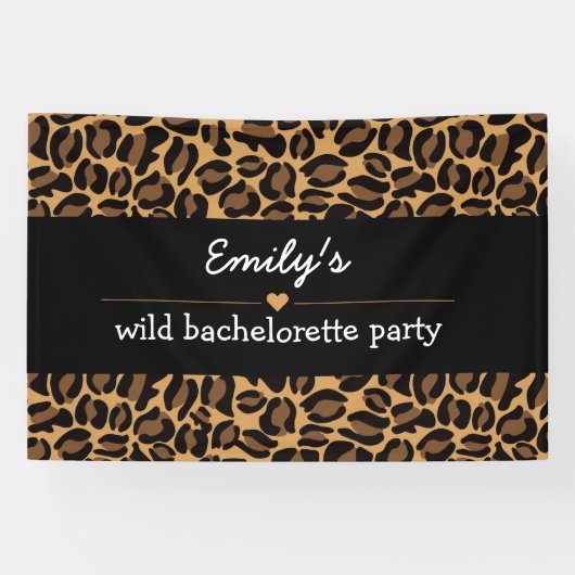 Bachelorette Party Trendy Wild Leopard Print Spandoek (Horizontaal)