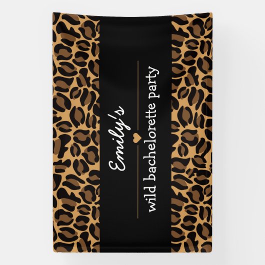 Bachelorette Party Trendy Wild Leopard Print Spandoek (Verticaal)