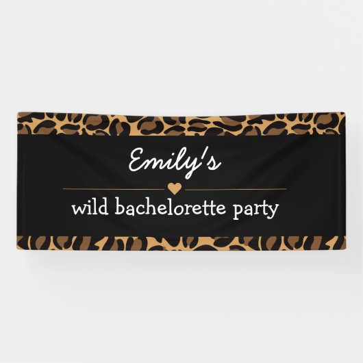 Bachelorette Party Trendy Wild Leopard Print Spandoek (Horizontaal)