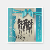 Bachelorette Party Turquoise servetten (Voorkant)