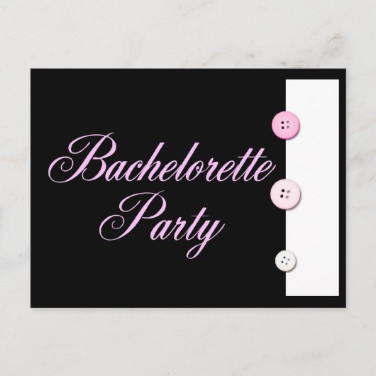 Bachelorette Party Uitnodiging Briefkaart (Voorkant)