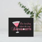 Bachelorette Party Uitnodiging Briefkaart (Staand voorkant)