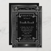 Bachelorette party-uitnodiging, geweldige Gatsby,  Kaart (Voorkant / Achterkant)