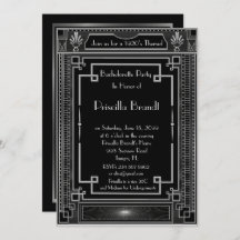 Bachelorette party-uitnodiging, geweldige Gatsby, 