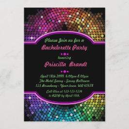 Bachelorette Party-uitnodiging, trendy, chic, Disc Kaart