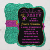 Bachelorette Party-uitnodigingen - Glitter-effect Kaart (Voorkant / Achterkant)