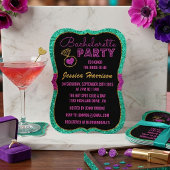 Bachelorette Party-uitnodigingen - Glitter-effect Kaart