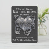 Bachelorette Party van Elegant "Zijne & Hers" nodi Kaart (Staand voorkant)