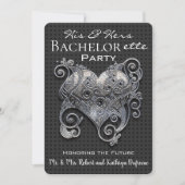 Bachelorette Party van Elegant "Zijne & Hers" nodi Kaart (Voorkant)