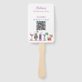 Bachelorette Party VENMO de bruid een cocktail Handwaaier (Voorkant)