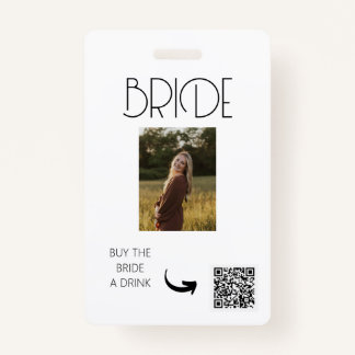 BACHELORETTE PARTY, VENMO QR, KOOP BRUID EEN DRINK BADGE