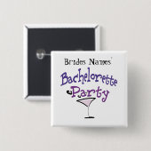 Bachelorette Party Vierkante Button 5,1 Cm (Voorkant /achterkant)