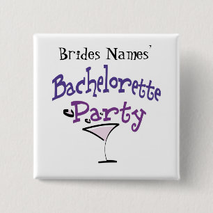 Bachelorette Party Vierkante Button 5,1 Cm
