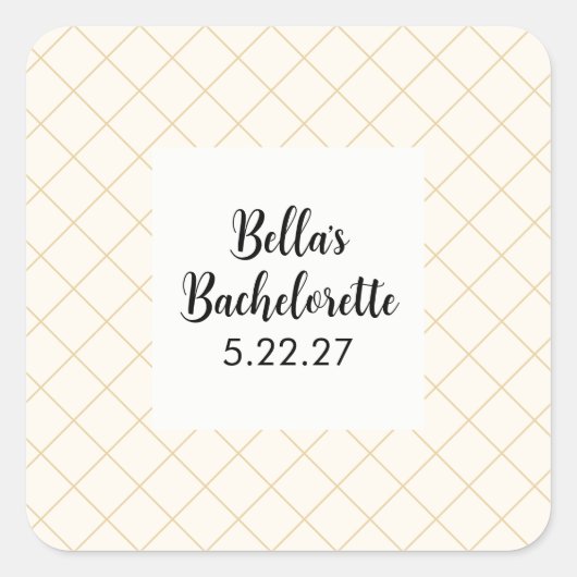 Bachelorette Party Vierkante Sticker (Voorkant)