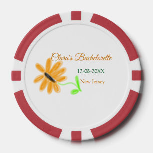 Bachelorette party voeg naam datum plaats zonneblo poker chips