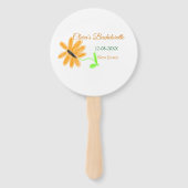 Bachelorette party voeg naam datum toe plaats zonn handwaaier (Achterkant)