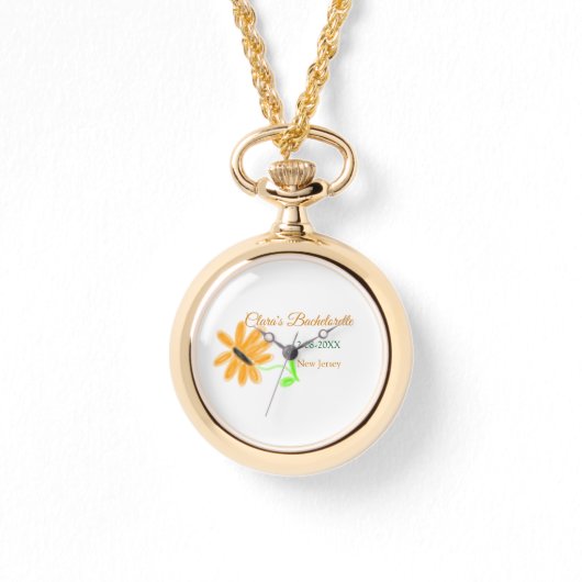 Bachelorette party voeg naam datum toe plaats zonn horloge (Voorkant)