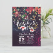 Bachelorette Party Vrijgezellenfeest Burgundy Flor Kaart (Staand voorkant)