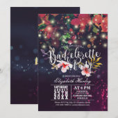 Bachelorette Party Vrijgezellenfeest Burgundy Flor Kaart (Voorkant / Achterkant)