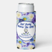 Bachelorette Party Vrijgezellenfeest Golf Blauw Bl Seltzer Blikjeskoeler (Seltzer Voorkant)