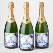 Bachelorette Party Vrijgezellenfeest Golf Blauw Bl Sparkling Wijnetiket (Flessen)