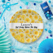 Bachelorette Party Vrijgezellenfeest Golf Geel Wit Papieren Bordje (Feest)