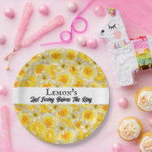 Bachelorette Party Vrijgezellenfeest Golf Geel Wit Papieren Bordje (Feest)