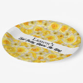 Bachelorette Party Vrijgezellenfeest Golf Geel Wit Papieren Bordje (Gekanteld)