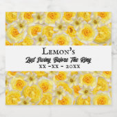 Bachelorette Party Vrijgezellenfeest Golf Geel Wit Sparkling Wijnetiket (Enkel label)