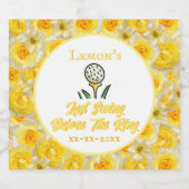 Bachelorette Party Vrijgezellenfeest Golf Lemon Ge Sparkling Wijnetiket (Enkel label)