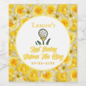 Bachelorette Party Vrijgezellenfeest Golf Lemon Ge Wijn Etiket (Enkel label)