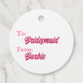 Bachelorette Party Vrijgezellenfeest Golf Roze Blo Bedankjes Labels (Achterkant)