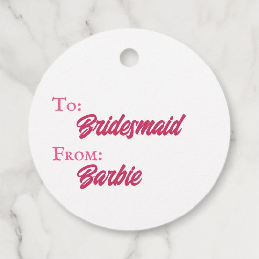 Bachelorette Party Vrijgezellenfeest Golf Roze Blo Bedankjes Labels (Achterkant)