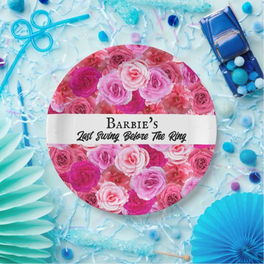 Bachelorette Party Vrijgezellenfeest Golf Roze Blo Papieren Bordje (Feest)