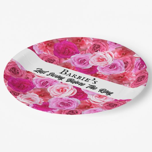 Bachelorette Party Vrijgezellenfeest Golf Roze Blo Papieren Bordje (Gekanteld)