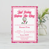 Bachelorette Party Vrijgezellenfeest Golf Roze Ros Kaart (Staand voorkant)