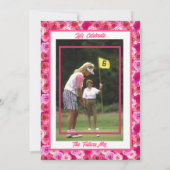 Bachelorette Party Vrijgezellenfeest Golf Roze Ros Kaart (Achterkant)